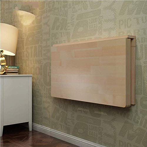 Table pliante carrée murale en bois pour rompre le manque de place