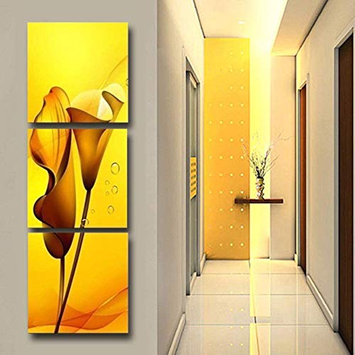 Jjshily 3 Pannelli Dipinto a Mano su Tela Dipinto