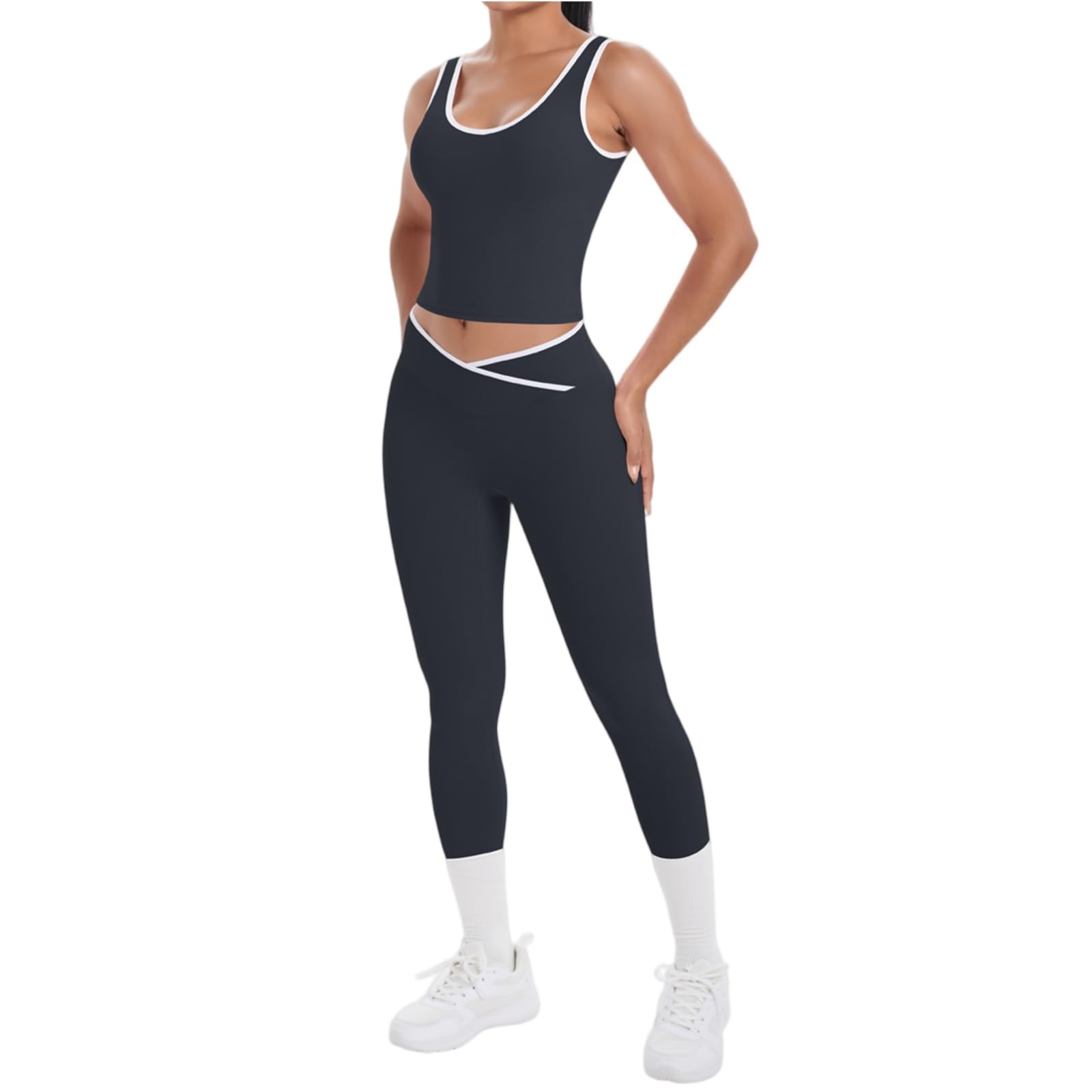 Due Pezzi Donna Moda Vacanza Vita ​Alt Senza Maniche Scuola Bodycon Tinta Unita Fuori dalla Spalla Comfort