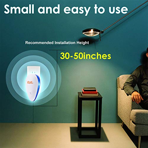 Ultrasonic Pest Repeller 6 Pack,2020 Newest Pest Repellent,Pest Control Set of Electronic Plug in Repellent Indoor for Flea, Mosquitoes, Mice, Spiders, Ants, Roaches, Non-Toxic, Humans & Pets Safe