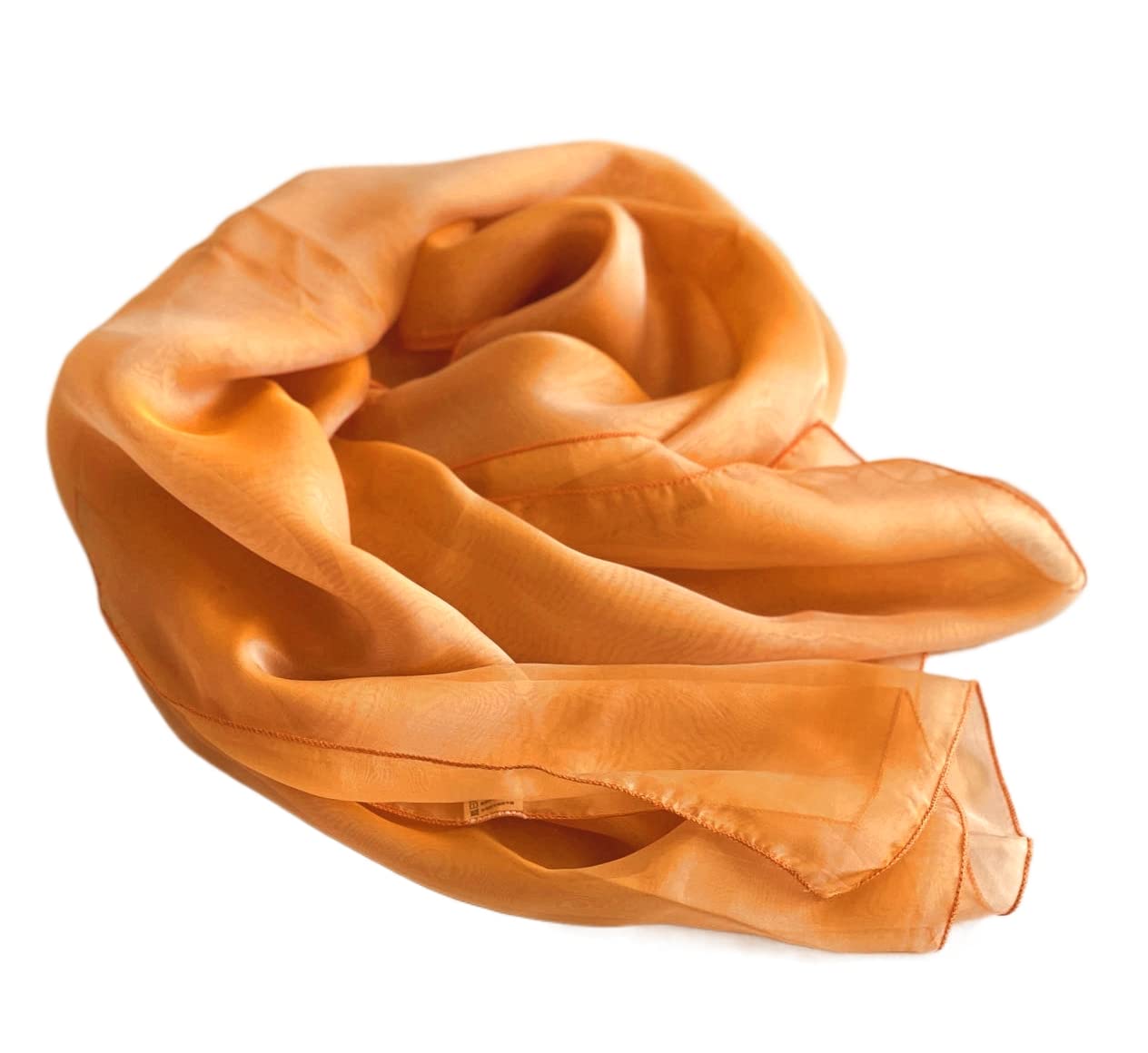 Étole festif en taffetas de soie pour femme - Couleur unie - 100% mousseline de soie - Pour robe de soirée
