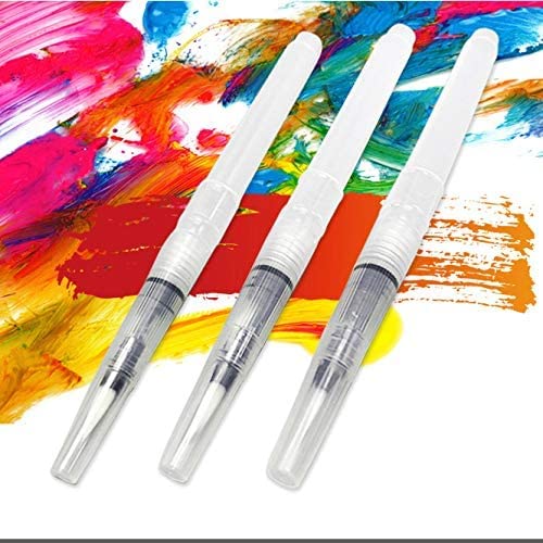 Set 9 Pennelli Ad Acqua Con Serbatoio | Punta Fine/Media/Grande | Per Acquerello E Calligrafia - Foto 3