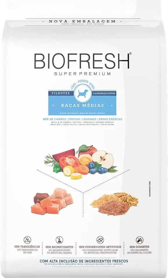 Ração Biofresh Super Premium Filhote Médio 3kg
