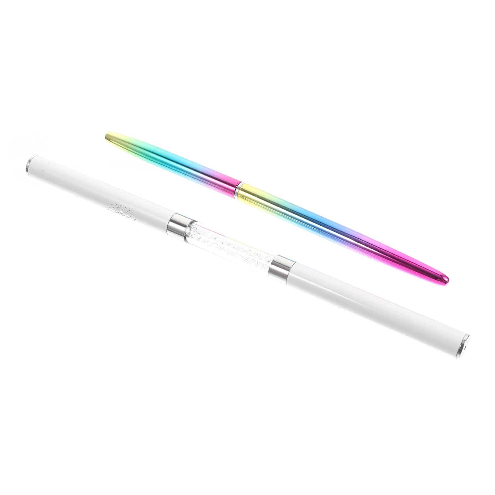 SOESFOUFU 2 Pack Dual-ended Nail Art Brush Set Long Handle Nail Painting Pen for Professional for Smooth Application for Home Salon