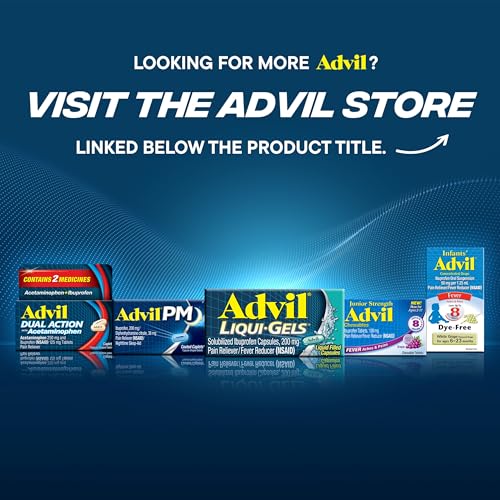 Advil Liqui-Gels Pain Reliever and Fever Reducer, Pain Medicine for Adults with Ibuprofen 200mg for Headache, Backache, Menstrual Pain and Joint Pain Relief - 160 Liquid Filled Capsules