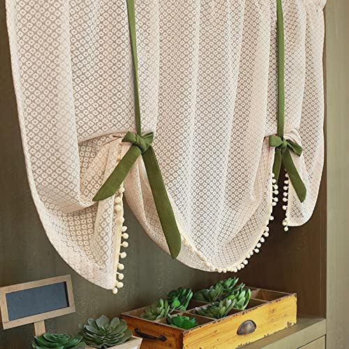 Cortinas romanas LUNEZY para ventanas de cocina y balcones con diseño de encaje 2
