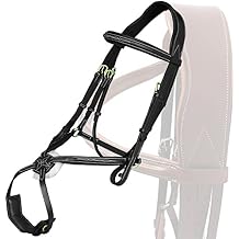 Exion Figure 8 English Jumping Bridle with Soft Padding & Rubber Reins | Anatomical Mono Crown | Grackle Noseband Mexican Bridle with Brass Buckles | Premium Horse Bridle for Jumping & Eventing