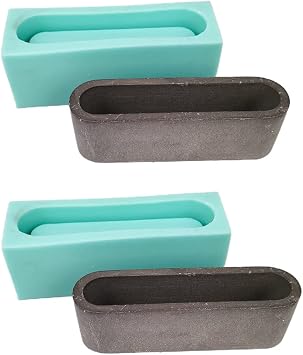 2pcs Oval Silicone Resin Molds,Silicone Mould Business Card Holder Box Epoxy Mold Clay Plaster Silicone Mould Silicone Molds Jewelry Making