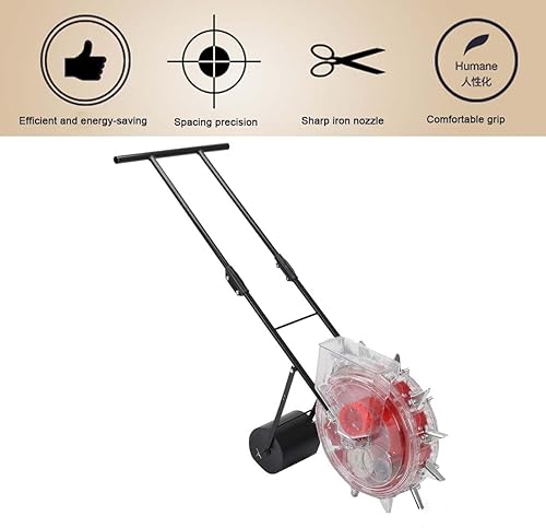 Miniatura 8 de Manual Seeder Handheld Seeding Machine Hand-Push Roller Seeder Seeds Dispenser Spreaders Corn Seed Planter Machine Manual Planter Efficient Peanut