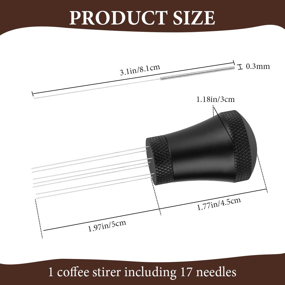 HOTUT Agitador Aguja de Café,17 Agujas de Acero Inoxidable,Agitador de Café Expreso de 0,3 mm,Herramienta de Distribución de Espresso,Accesorios para Herramientas de Distribución WDT de café