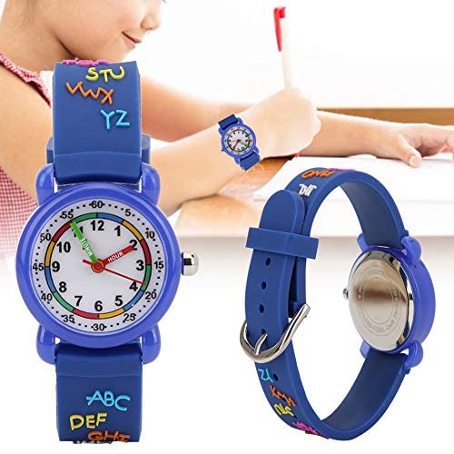 Zerodis Kids Cartoon Watch, Letter Pattern Children Wrist Watch PU Strap Wrist Watch, for Kids 3D Cartoon Design - Image 2