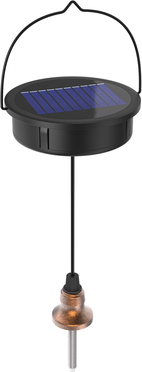 Twinkya Gold Moroccan Hanging Solar Lights Electronic Accessories (Gold, Top)