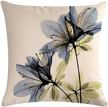 VIGVOG Set of 4 Outdoor Pillow Covers, Waterproof Decorative Blue Patio Garden Cushion Cover Sofa Pack of 4 Pillow Case 18 X 18 Inch (Waterproof-13)