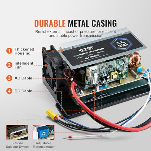Image of VEVOR WF-8955-AD-MBA Main Board Assembly, 55 Amp, Three-Stage RV Power Converter Replacement Unit, Compatible with Lithium Lead Acid Battery, Fit for WF-8955, Parallax 7145 & 7145 Series Converters