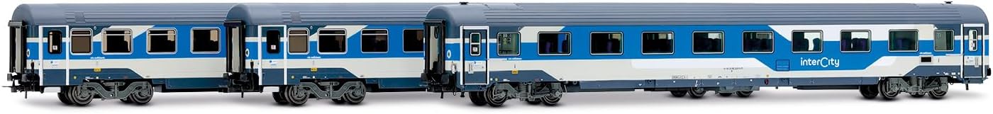Rivarossi HR4407 FS, set of 3 pieces, 1 Gran Confort wagon + 2 Z1 wagons rebuilt, new painting Intercity, section VI Rolling stock - wagons