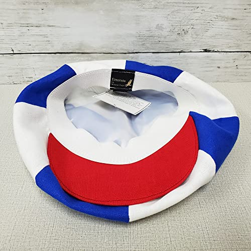 Emstate Patriotic American Flag Linen 8 Panel Applejack Newsboy Cap Made In Usa #TOP3