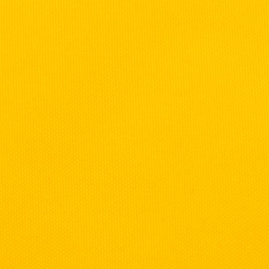 Makastle Voile d'Ombrage Triangulaire en Polyester Oxford avec Revêtement PU, Jaune, 7 x 5 x 5 m