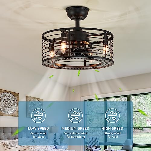 Caged-Ceiling-Fan-with-Lights-Modern-Enclosed-Ceiling-Fan-Indoor-with-Remote-Control-Black-Industrial-Fandelier-Ceiling-Fan-Light-Kit-for-Bedroom-Kitchen