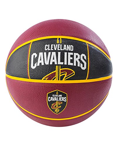Spalding NBA Cleveland Cavaliers NBA Courtside Team Outdoor Rubber Basketballteam Logo, Maroon, 29.5