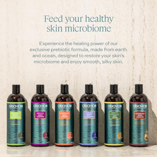 Aleavia Orchid Body Cleanse – Organic & All-Natural Prebiotic Body Wash with Pure Cold-Pressed Orchid Oil – Nourish Your Skin Microbiome – 16 Oz