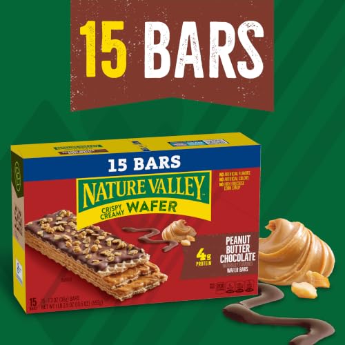 Image of Nature Valley Peanut Butter Chocolate Crispy Creamy Wafer Bars, 4g Protein, 15 Bars, 19.5 oz