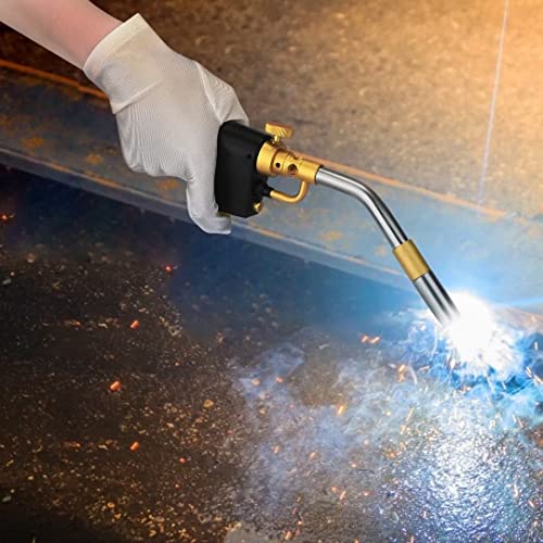 High Intensity Propane Torch Head, Adjustable Flame Welding Torch With Self Ignition, For Mapp/Map Pro/Propane Gas, Portable Hand Trigger Start Torch For Gas Welding/Searing Steak #TOP4