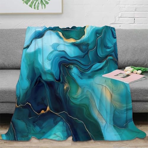 Couverture moelleuse microfibre 3D ocean waves haut de gamme
