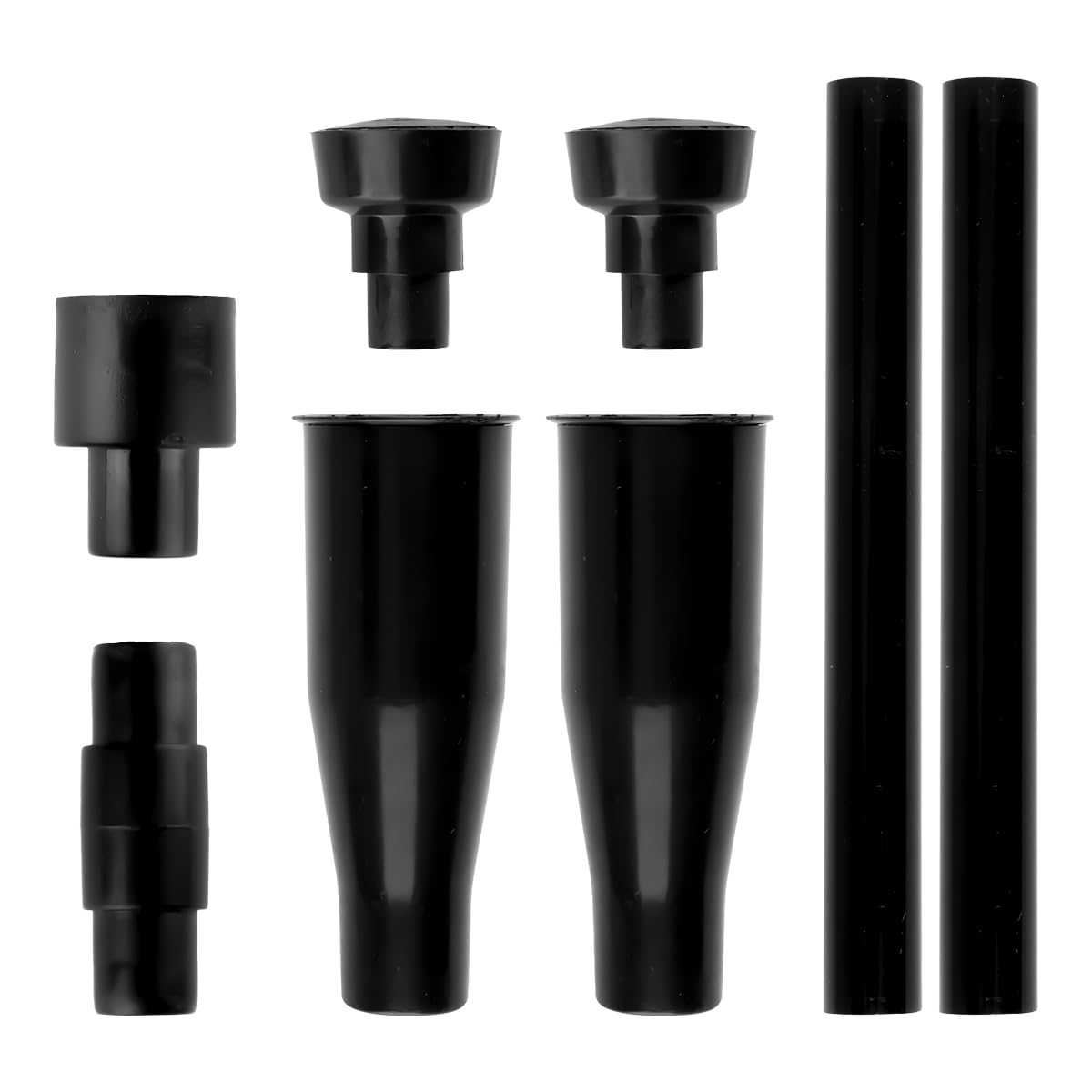 Lotsdonxia 8 Pcs Black Plastic Pond Pump Nozzle Kit – Fountain Waterfall Heads for Garden Submersible Pumps, Aquarium & Fish Tank