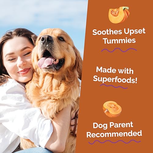 Fruitables Pumpkin Digestive Supplement, Made with Pumpkins for Dogs, Healthy Fiber Supplement for Pet Nutrition, Packed with Superfoods, 15 oz - Image 3