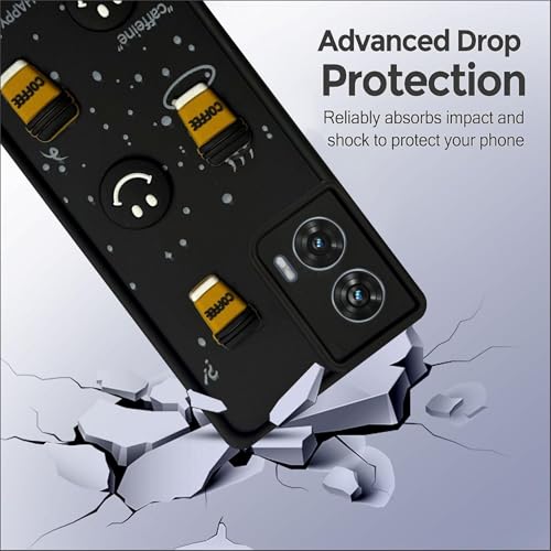 Image of SBMS Silicone Back Cover Case for Motorola Moto Edge 50 Fusion /G85 /G96 5G | Cute Fun 3D Cartoon, Coffee Design Silicone Case | Camera Protection Bump | Shockproof Case for Moto G85 (Coffe Mug Black)