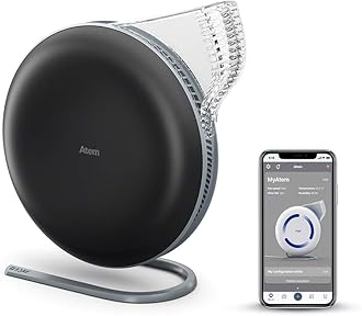 IQAir Atem Desk Air Purifier for Home, Office, Desktop, Small Room up to 150 sq ft, HyperHEPA Filter for Bacteria, Viruses, Allergens, Pets, Asthma, Pollen, Dust, Swiss Design, Made in Germany, Black