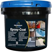 Epoxy Floor Kit Good Half Kit Smoke Blue Base with Gray Blend Flake Covers 250 sq. ft. at 9.7 mils Thickness Ideal for Garage, Basement, Concrete Floors, and More