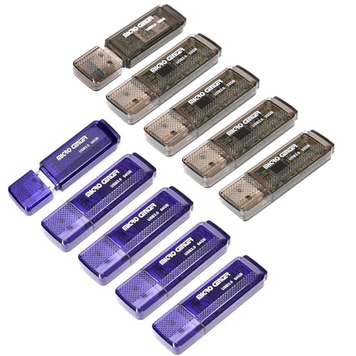 Image of INLAND Micro Center SuperSpeed 5 Pack 64GB and 5 Pack 32GB USB 3.0 Flash Drive Mixed Multipack Thumb Drive Memory Data Storage Bulk, Much Faster Than USB2.0 Flash Drive