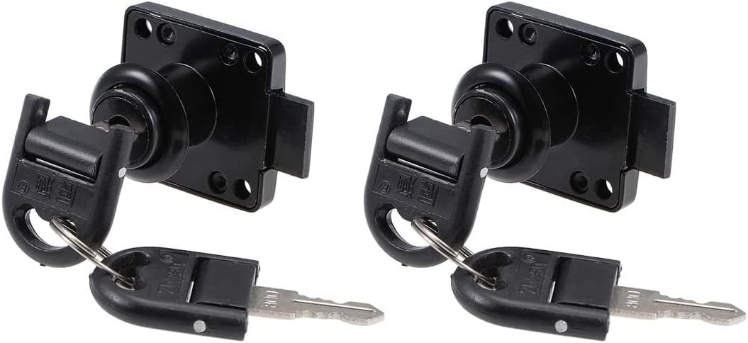Drawer Cabinet Lock 16mm Diameter 20mm Length Cylinder Keyed Alike, Zinc Alloy 2pcs