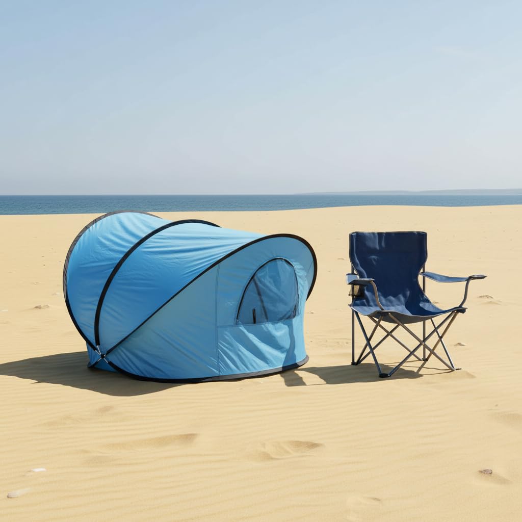 Tente Plage Automatique Anti | Polyester - coupe-vent - installation automatique - idéal plage solaire Pour la famille - Pour enfants