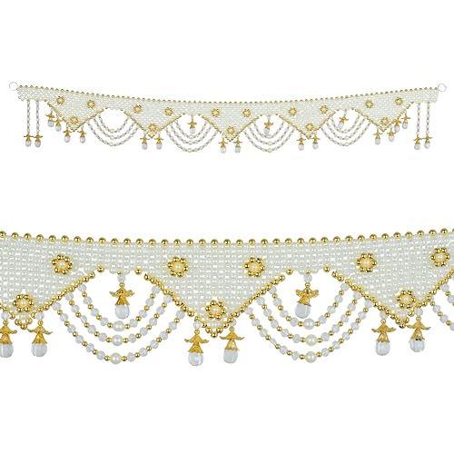 Decorative Toran Door Hanging Artificial Bandanwar Beads Wall Hanging for Main Door Entrance Window Home Temple Living Room New Year Festival Decorations Indoor(Size:-38
