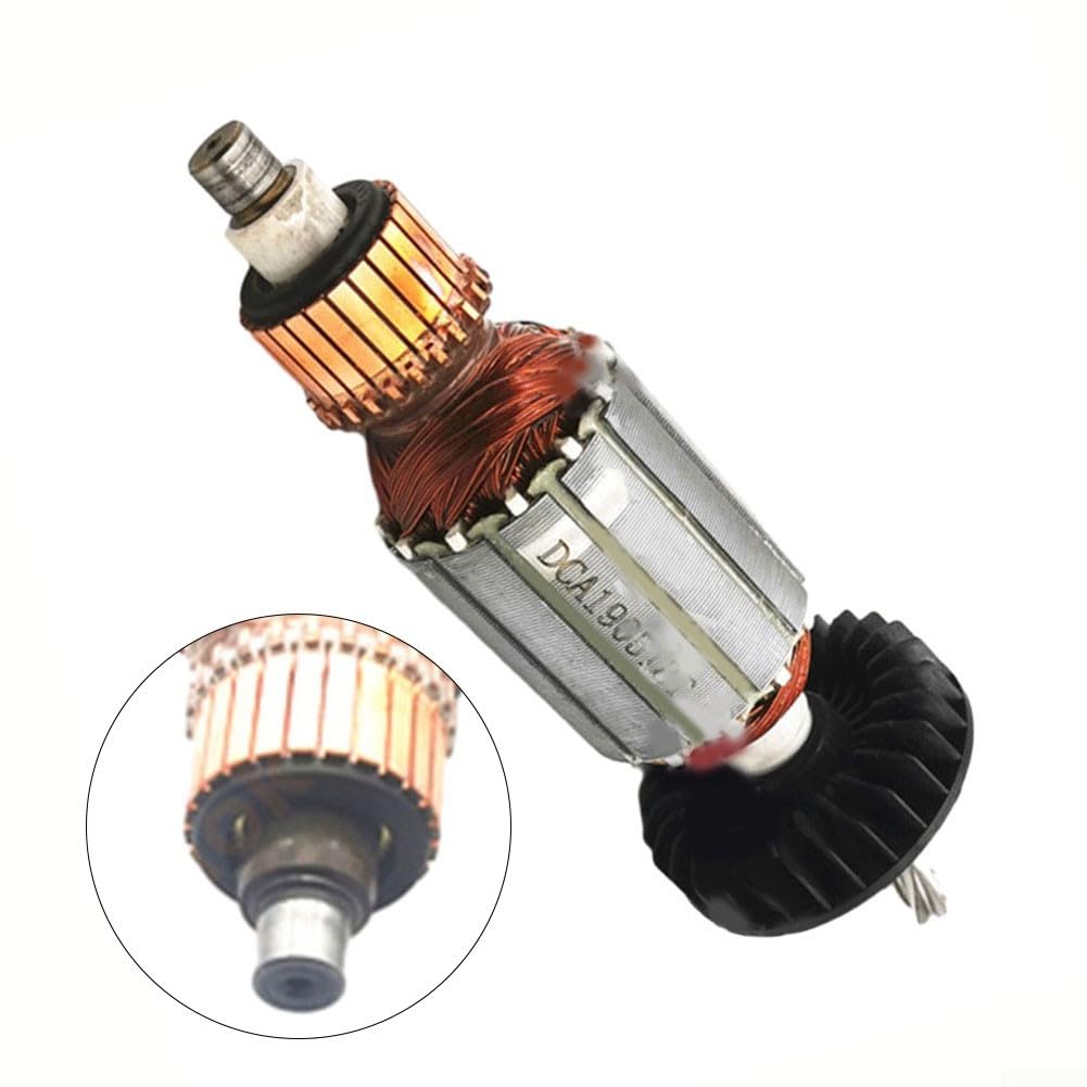 Gdfnmogo Rotor d'armature de rechange à 5 dents AC 220-240 V pour outils électriques, compatible avec Hitachi DH24PB3, DH24PC3, 360720E, C210716E, métal durable