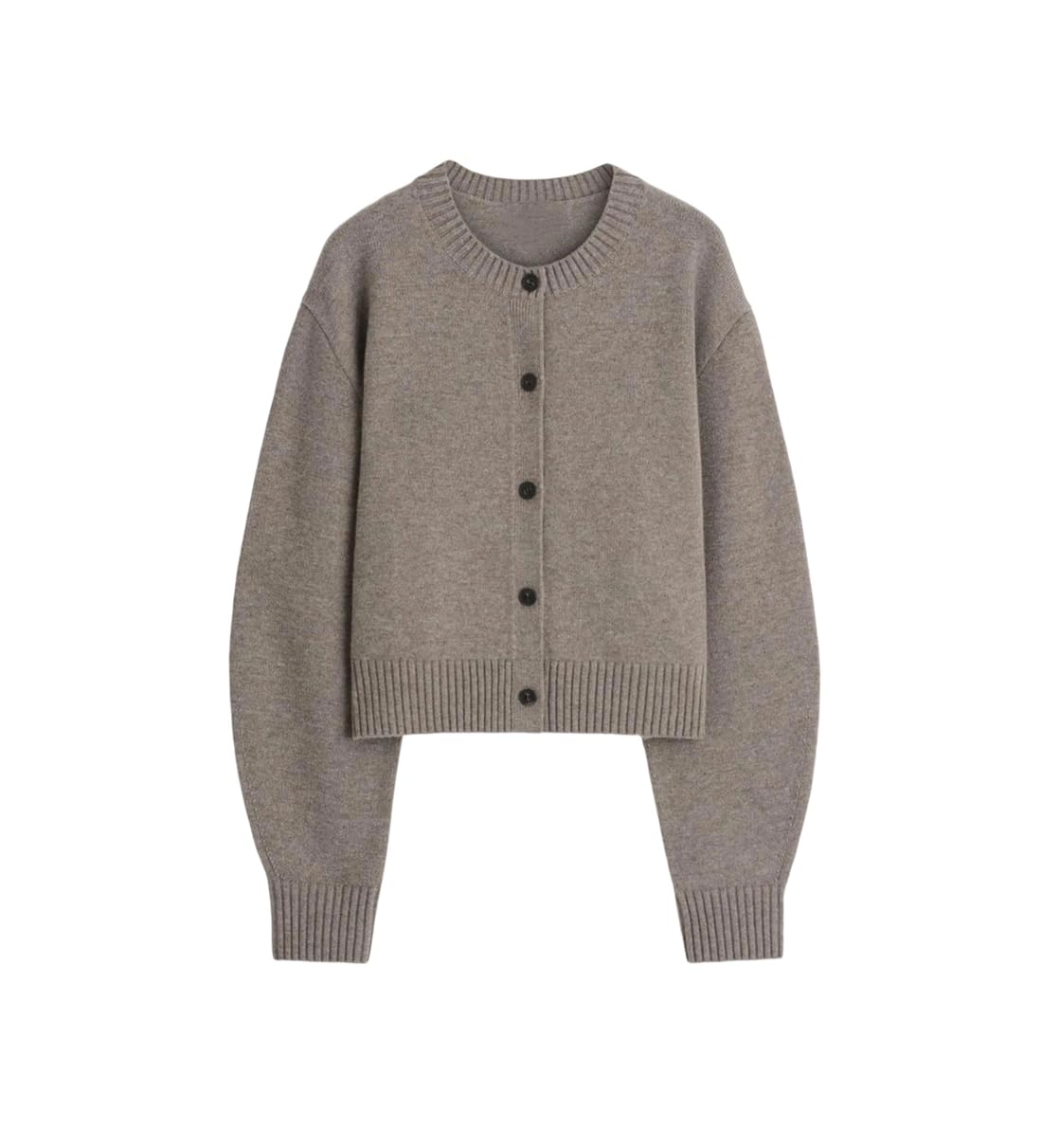 Women Short Blended Standard Casual Knit Cardigan Solid Casual Long Sleeve Buttons Open Knit Sweater
