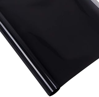 1.52x5m 17% VLT Black Window Film Sputter Solar Tint High Thermal Insulation Car Sunshade Vinyl Self Adhesive Blockout IR UR for Comfortable Inside Space