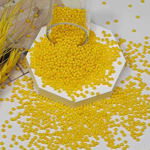 Bala&Fillic Size 2mm Yellow Color Seed Beads 9000+pcs/100 Grams - Image 2