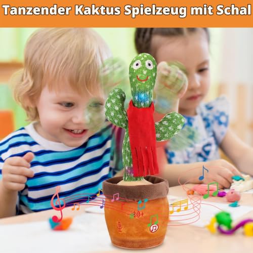 Sprechender Tanzender Kaktus - Nachsprechen Lautstärke Plüsch Kinder Rot – Ansicht 2