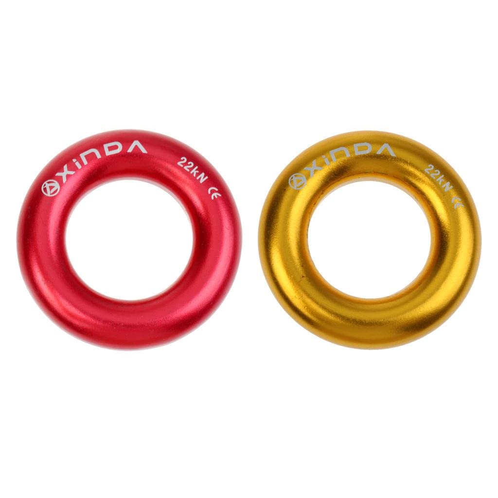 5 Piezas Anillo de Rappel O Anillo de Escalada Conector Ligero Material Aleación Caliente Aluminio Magnesio Apto para Arborista Colocación Hamaca