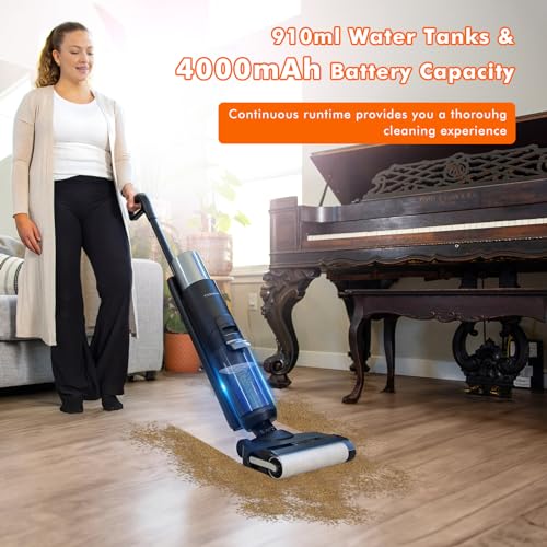 Tosima Wet-Dry Vacuum Cleaner, Cordless Vacuum Mop, Lightweight & Long Run Time, Great for Sticky Messes and Pet Hair (H1 Pro) - Thumbnail 4