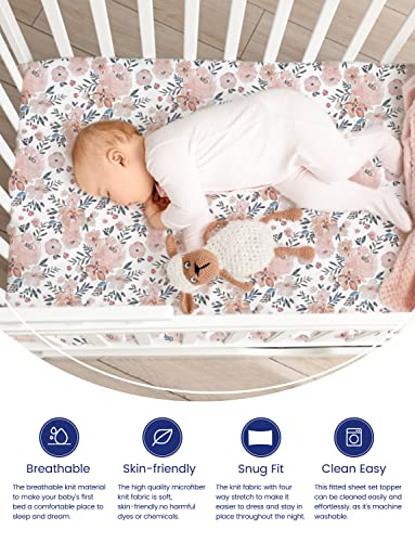 Totaha PREMIUM STRETCHY CRIB SHEETS (2-PACK) Hypoallergenic, Silky Comfort, Buttery Soft, Calming Effect, All-Season Jersey-Knit Sheets thumb #1