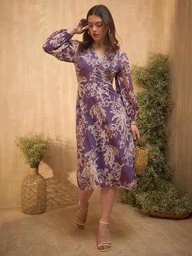 Image of Rare Women Casual Pink Colour Midi Floral Dress