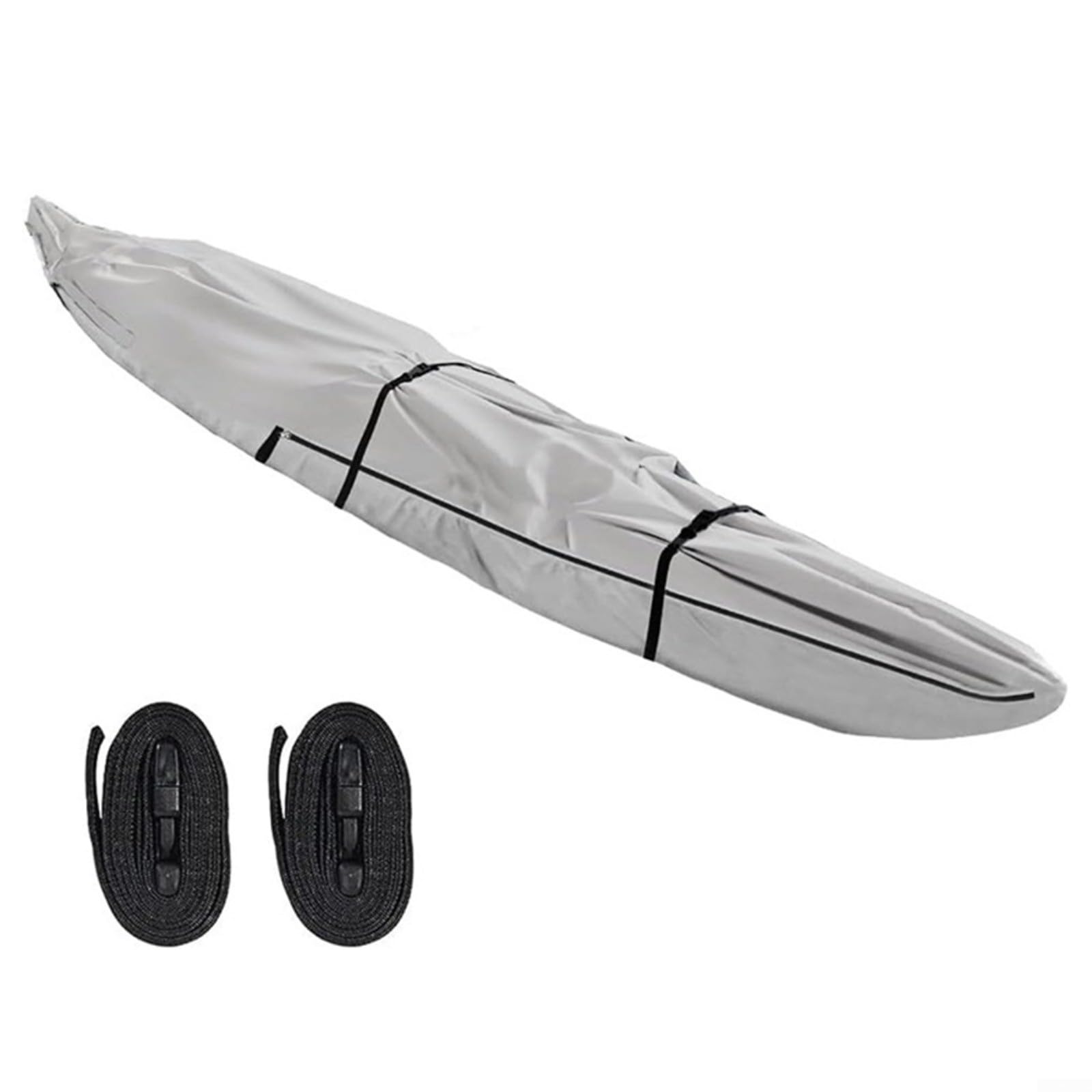 FUBESK Heavy Duty 420D Oxford for KAYAK Cover Waterproof, UV Resistant Canoe Boat Storage Case for Fishing Outdoor, Grey 16ft(10FT)