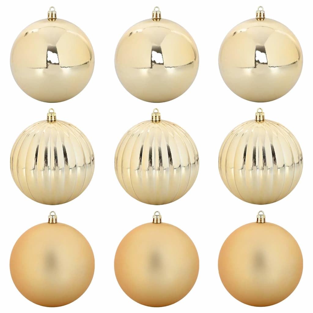 Ensemble de Boules de Noël XL 9 pcs Doré Ø 15 cm Plastique LED Décorations de Noël Or,42018870
