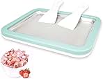 Rolled Ice Cream Maker, Instant Ice Cream Maker, Instant Gelato Pan/Roll, Homemade DIY for Fun Parent-Child Activities Families Mint Green