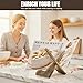 HAOIOKCS Premium Cookbook Stand, The Surface of The Cookbook Holder Features The Natural Grain of Wood, Cook Book Stand for Kitchen Counter, Rustic Brown Recipe Book Holder Stand