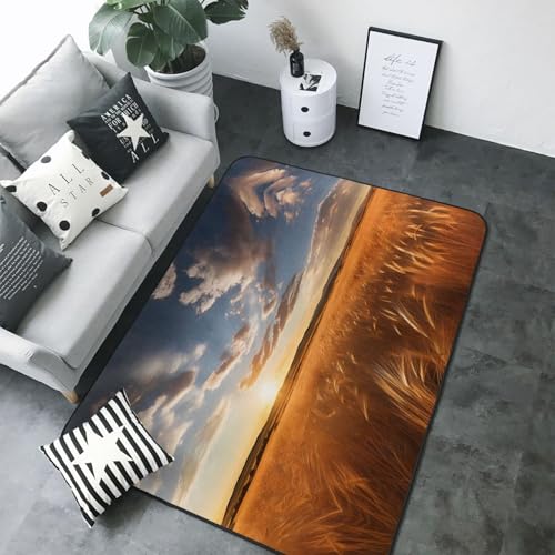 Tapis imprimé millet 203x147 cm pour salon et bureau